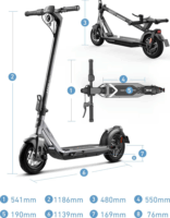NIU KQi Air X Elektromos roller (25km/h / 700W) - Fekete