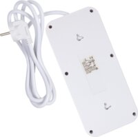 Maclean MCE389 W 4x USB-A / 1x USB-C Hálózati Elosztó 6 aljzatos 1.5m - Fehér