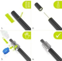 Goobay 58813 IEC Koax Anya TV Antenna Adapter 6.5-8.0mm - Ezüst/Kék