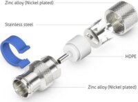 Goobay 58813 IEC Koax Anya TV Antenna Adapter 6.5-8.0mm - Ezüst/Kék