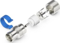 Goobay 58813 IEC Koax Anya TV Antenna Adapter 6.5-8.0mm - Ezüst/Kék