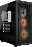 Corsair 3200D RS ARGB CC-9011346-WW Midi Torony Számítógépház + 4db 120mm ventilátor - Fekete