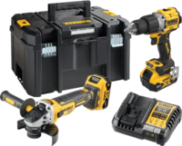 DeWalt DCK2026P2T-QW Akkus Sarokcsiszoló + Akkus Ütvefúró-csavarozó + 2x 18V Akku + Koffer
