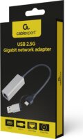 Gembird A-USB3AC-LAN2G-01 USB-C/A apa - RJ45 anya Adapter - Szürke