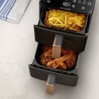Philips NA462/70 4000 series Dual AirFryer Forrólevegős sütő 10L 2750 Watt - Fekete