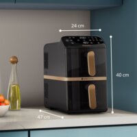Philips NA462/70 4000 series Dual AirFryer Forrólevegős sütő 10L 2750 Watt - Fekete