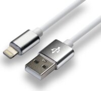 EverActive CBS-1IW USB-A apa - Lightning apa Szilikon Adat és Töltőkábel 1m - Fehér
