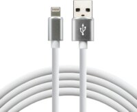 EverActive CBS-1IW USB-A apa - Lightning apa Szilikon Adat és Töltőkábel 1m - Fehér