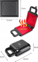 Eldom Ik2500 Mini Multifunkciós Szendvicssütő 1200W - Fekete