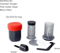 Aeropress Go Travel Utazó French Press Kávéfőző - Fekete/Piros