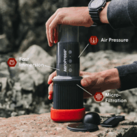 Aeropress Go Travel Utazó French Press Kávéfőző - Fekete/Piros
