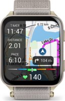 Garmin Venu X1 Férfi Okosóra 50.8mm Szürke Nylon Szíjjal - Titán / Arany