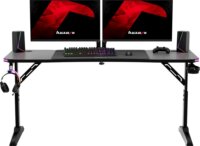 Huzaro Hero 4.6 RGB Elektromosan állítható Gamer asztal 160 x 60 x 56-79cm - Fekete