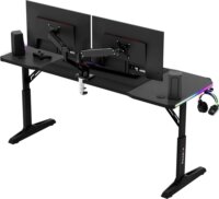 Huzaro Hero 4.6 RGB Elektromosan állítható Gamer asztal 160 x 60 x 56-79cm - Fekete