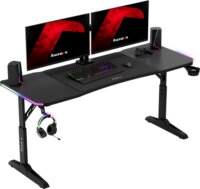 Huzaro Hero 4.6 RGB Elektromosan állítható Gamer asztal 160 x 60 x 56-79cm - Fekete