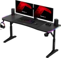 Huzaro Hero 4.6 RGB Elektromosan állítható Gamer asztal 160 x 60 x 56-79cm - Fekete