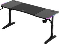 Huzaro Hero 4.6 RGB Elektromosan állítható Gamer asztal 160 x 60 x 56-79cm - Fekete
