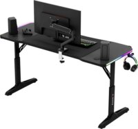 Huzaro Hero 3.6 RGB Elektromosan állítható Gamer asztal 140 x 60 x 56-79cm - Fekete