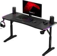 Huzaro Hero 3.6 RGB Elektromosan állítható Gamer asztal 140 x 60 x 56-79cm - Fekete