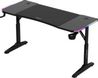 Huzaro Hero 3.6 RGB Elektromosan állítható Gamer asztal 140 x 60 x 56-79cm - Fekete