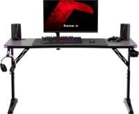 Huzaro Hero 3.6 RGB Elektromosan állítható Gamer asztal 140 x 60 x 56-79cm - Fekete