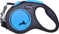Flexi New Neon M/5m Szalagos Automata kutya póráz - Kék/Fekete