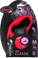 Flexi New Classic 5m Szalagos Automata kutya póráz - Élénk piros