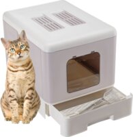 Ferplast Sahara Macska alomdoboz 52 x 39 x 40cm - Rózsaszín/Fehér