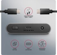 Axagon EEM2-20GD Dual SSD Dokkoló és Klónozó Állomás (USB-C 3.2 Gen 2x2 - M.2 NVMe)