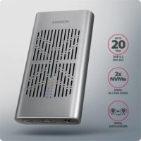 Axagon EEM2-20GD Dual SSD Dokkoló és Klónozó Állomás (USB-C 3.2 Gen 2x2 - M.2 NVMe)