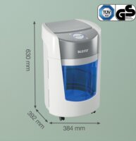 Leitz IQ OptiMax Small Office 350 P5 8 lap Iratmegsemmisítő 22L - Fehér