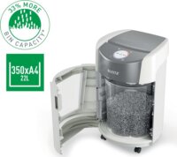 Leitz IQ OptiMax Small Office 350 P5 8 lap Iratmegsemmisítő 22L - Fehér