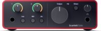 Focusrite Scarlett Solo 4th Gen USB 2 csatornás Sztereo Audio Interfész - Bordó