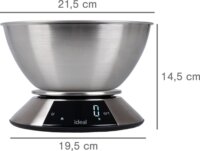 Eldom Ideal IK3701 Digitális konyhai mérleg tállal - Inox