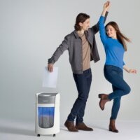 Leitz IQ OptiMax Home Office Iratmegsemmisítő 6 lap 15L - Fehér