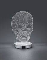 TRIO R52461106 Skull LED Asztali lámpa 21,4 cm - Króm