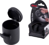Flexi Multi Box Pórázra rögzíthető jutalomfalat és ürülékzacskó tároló - Fekete