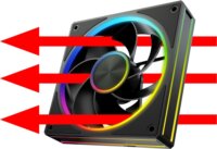 MODECOM VOLCANO LOOP PWM 120mm ARGB Reverse Rendszerhűtő ventilátor - Fekete