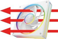 MODECOM VOLCANO LOOP PWM 120mm ARGB Reverse Rendszerhűtő ventilátor - Fehér