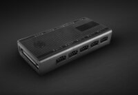 Tacens Mars Gaming MFSI4KIT 120mm Rendszerhűtő ventilátor 4db + RGB vezérlő HUB - Fekete