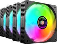 Tacens Mars Gaming MFSI4KIT 120mm Rendszerhűtő ventilátor 4db + RGB vezérlő HUB - Fekete