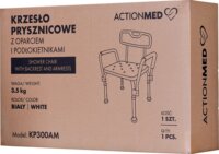 ActionMed KP300AM Állítható alumínium Zuhanyszék Max 110kg - Fehér