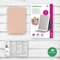 Medisana CM 400 LED Akkus Hordozható Kozmetikai Sminktükör 13 x 19 cm - Fehér