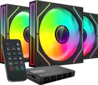 Mars Gaming MF3DPROKIT PWM 120mm Rendszerhűtő ventilátor 3db + RGB vezérlő HUB - Fekete