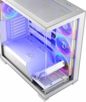 MODECOM VOLCANO STELLAR ARGB Midi Torony Számítógépház + 8db 120mm ventilátor - Fehér