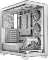 MODECOM VOLCANO STELLAR ARGB Midi Torony Számítógépház + 8db 120mm ventilátor - Fehér