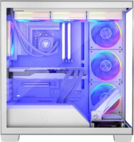 MODECOM VOLCANO STELLAR ARGB Midi Torony Számítógépház + 8db 120mm ventilátor - Fehér