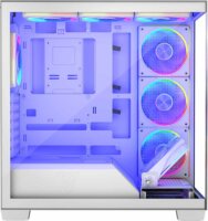 MODECOM VOLCANO STELLAR ARGB Midi Torony Számítógépház + 8db 120mm ventilátor - Fehér