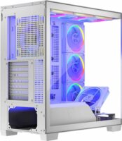 MODECOM VOLCANO STELLAR ARGB Midi Torony Számítógépház + 8db 120mm ventilátor - Fehér