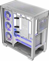 MODECOM VOLCANO STELLAR ARGB Midi Torony Számítógépház + 8db 120mm ventilátor - Fehér